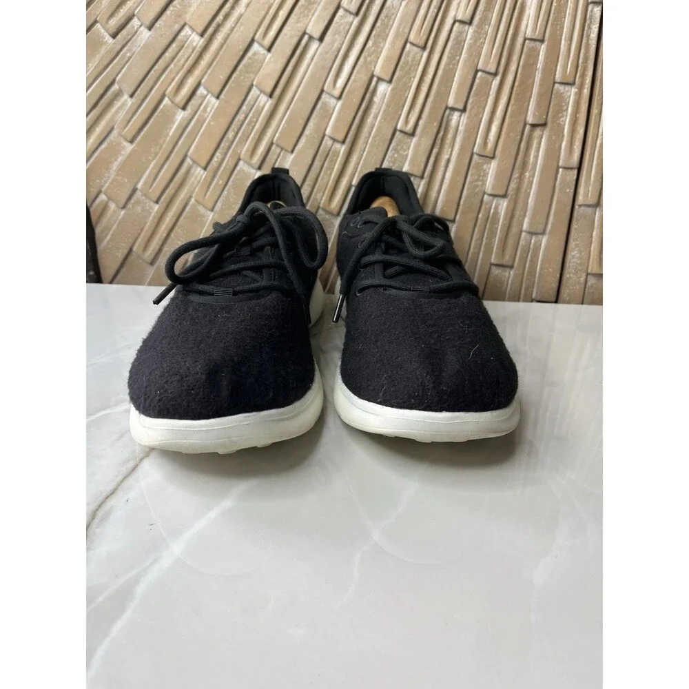FLX Excel Men Shoes Black Wool Blend Upper Breathable Lite Sneakers 11.5 W Wide
